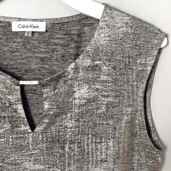 Calvin Klein size M metallic top - Picture 7 of 11